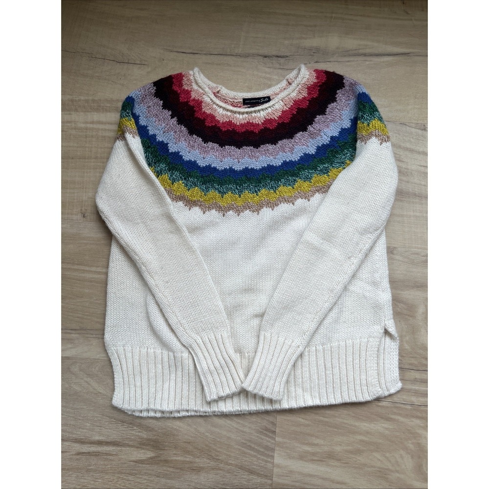 American Eagle Sweater Womens Small Multicolor Ahh-Mazingly Soft Wool Blend - Picture 1 of 7